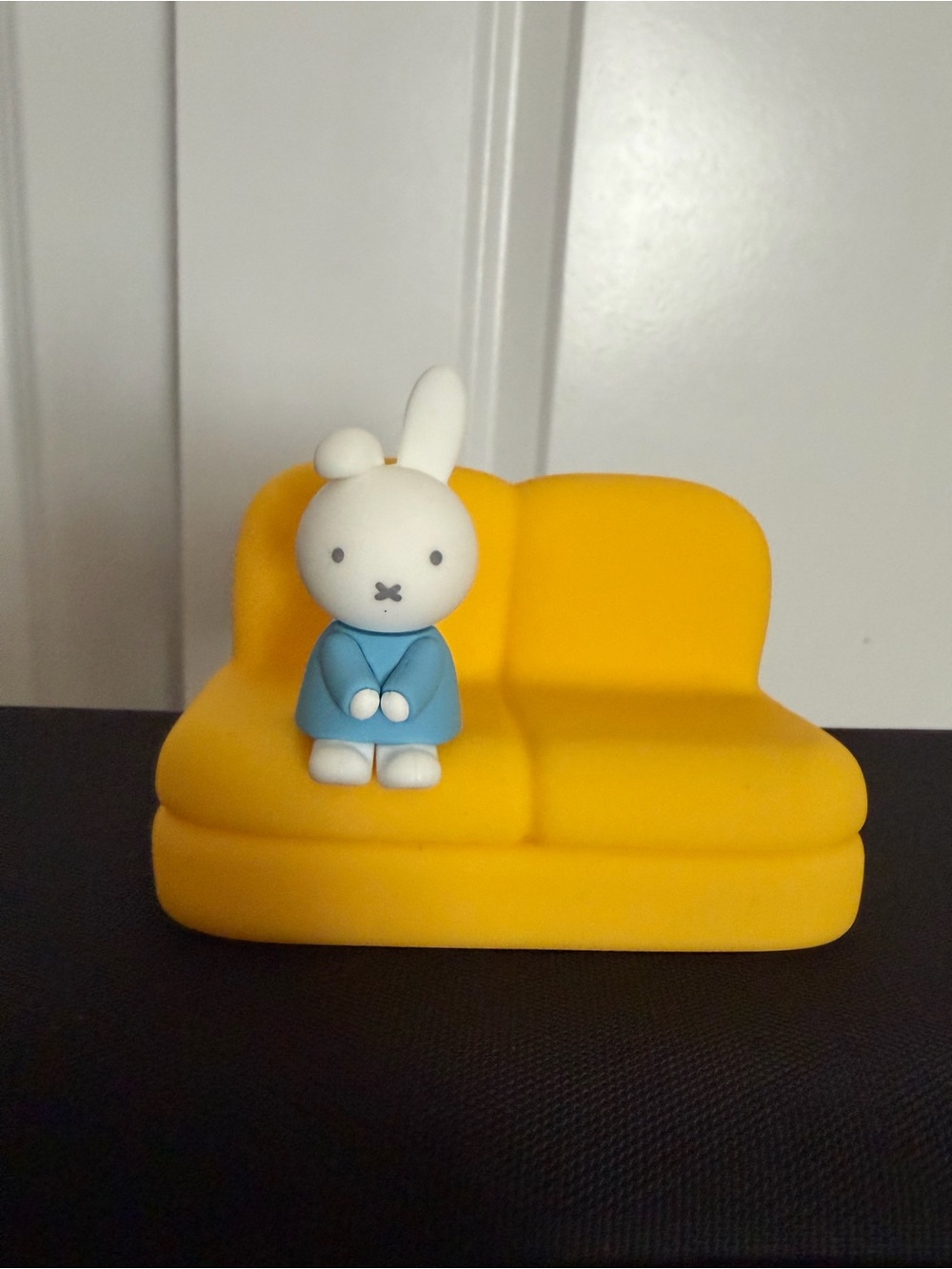 Miffy on Yellow Sofa Figure Cell Phone Holder - EUC